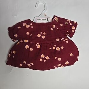 Cat & Jack Maroon Floral Kids Matching Set
